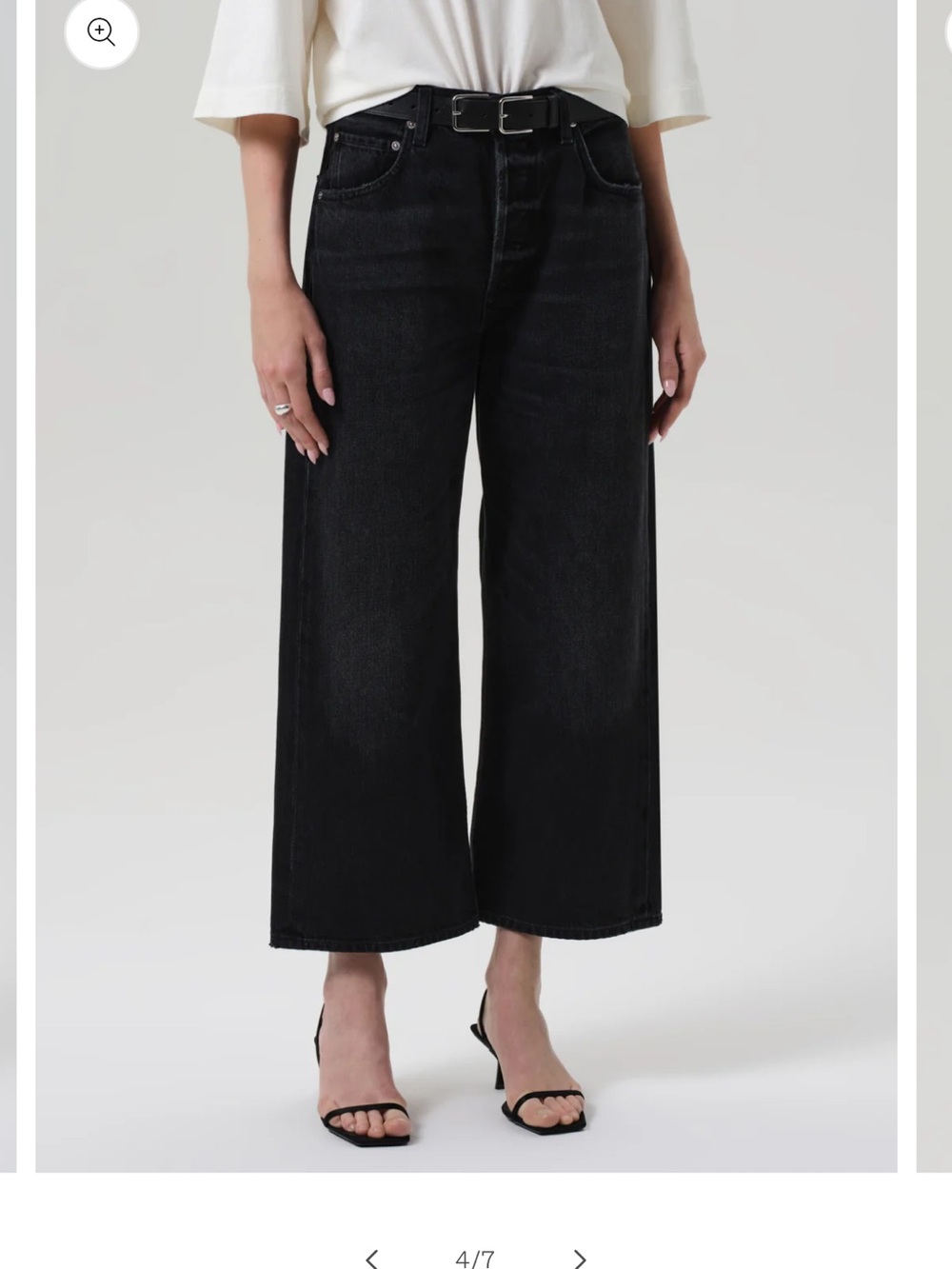 Citizens Of Humanity Black Relaxed Wide-Leg Jeans - Picture 3 of 3